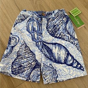 Lilly Pulitzer Boys Beaumont Shorts in Stuffed Shells NWT Size 5.